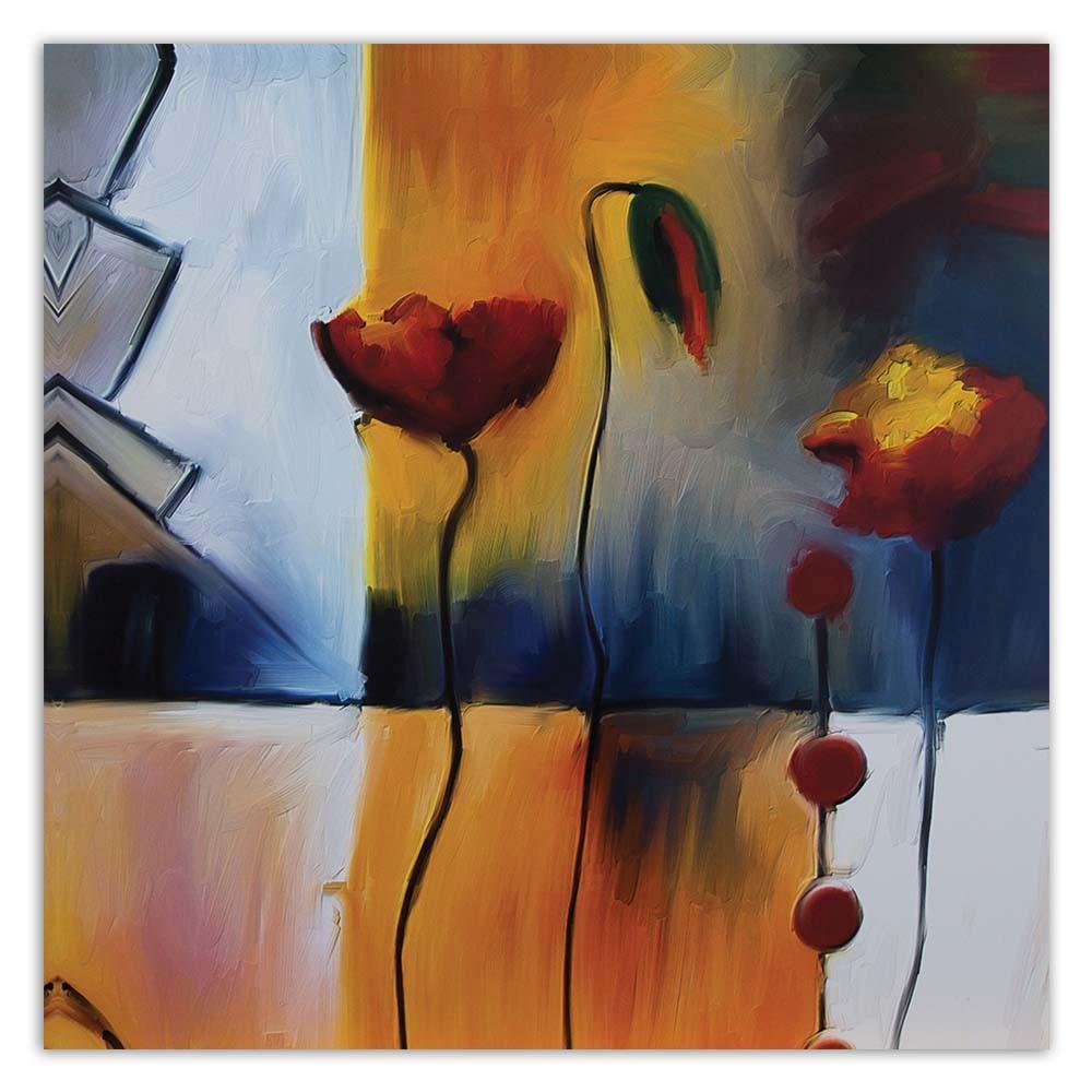 Canvas Print Poppies Red As Painted