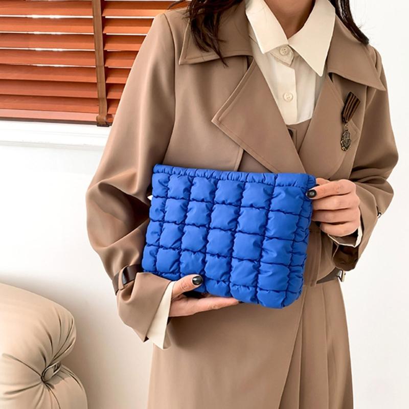 Stylish Pleated Handbag And Cosmetic Pouch For Women Practical Makeup Bag Suitable For Parties And Everyday Use