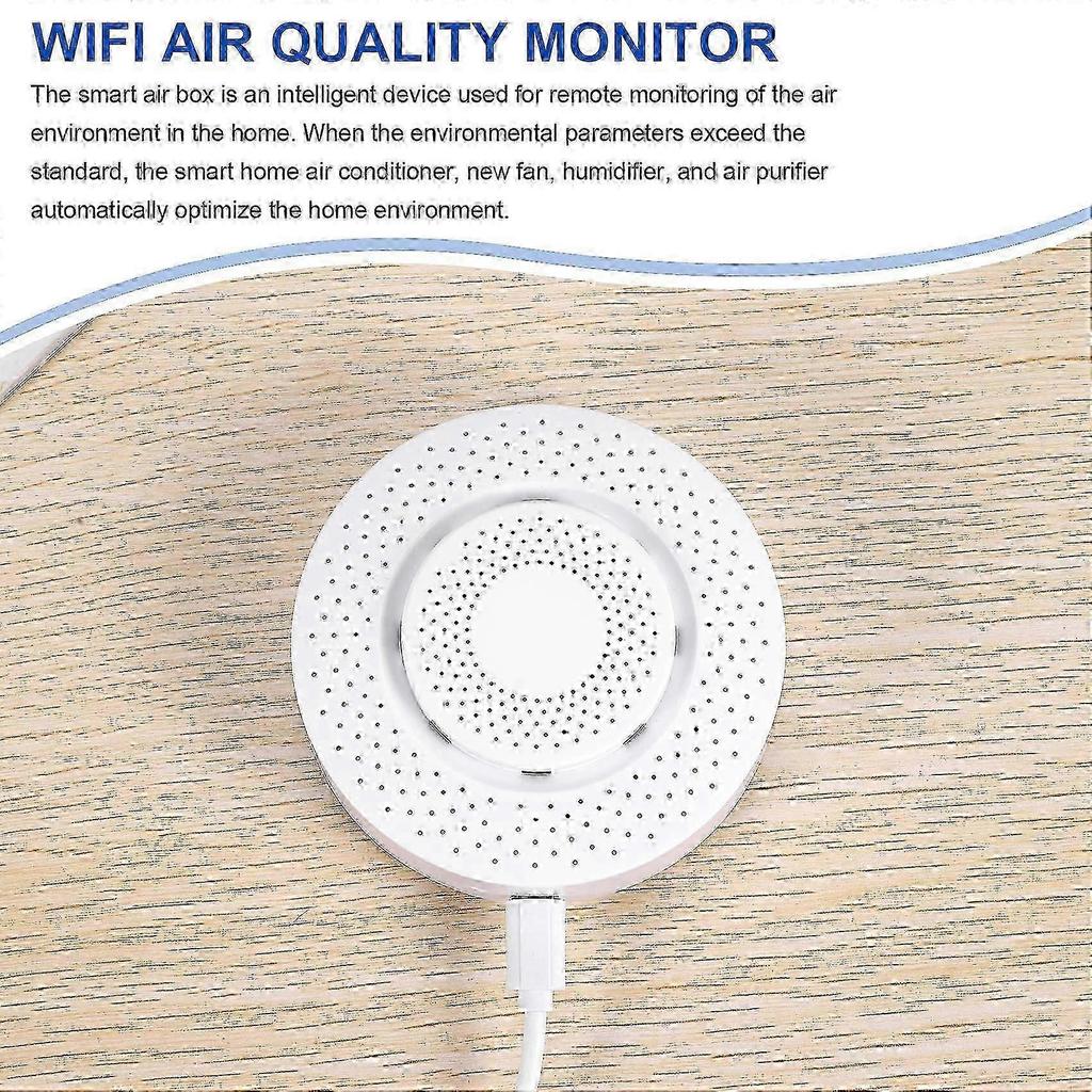 Zigbee Tuya 3.0 Air Quality Monitor Air Housekeeper 5 In 1 Formaldehyde Voc Co2 Temperature Humidity Detector Sensor