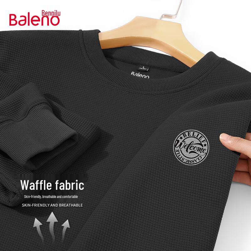 Baleno Men's Waffle Knit Pullover Sweatshirt
