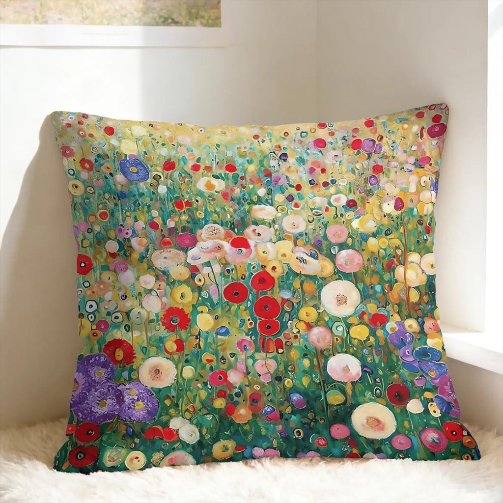 Gustav Klimt Kunst Kissenbezug Druck Kissenbezug Neuheit Kissenhülle für Sofa Couch Bett Wohnzimmer