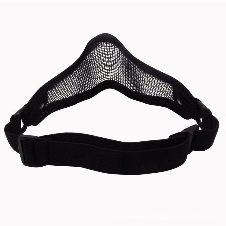 Outdoor Tactical Half-Face Steel Mesh Protective Sports Mask