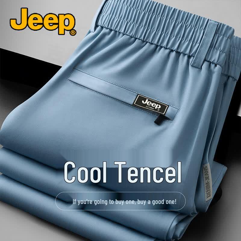 JEEP Men s Summer Cooling Tencel Wide-Leg Straight Jeans M