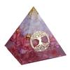 Energy Generator Orgone Pyramid Amethyst Peridot Healing Natural Crystal Reiki Chakra Generator Orgonite Pyramid Meditation Tool