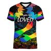 Mode Pride T-Shirt Liebe ist Liebe Regenbogen V-Ausschnitt T-Shirt Straßenfest Kurzarm Oversized T-Shirts