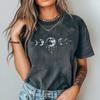 Mond T-Shirt, Comfort Colors® Mond T-Shirt, Süßes Boho T-Shirt, Mystisches Mond T-Shirt, Astronomie T-Shirt, Geschenk für Astrologie-Liebhaber, Boho Mond Sterne T-Shirt