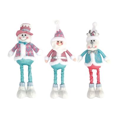 Höhenverstellung Weihnachtsmann Schneemann Rentier Puppe Weicher Plüschstoff Bonbonfarben Weihnachtsdekoration Für Zuhause Büro Party