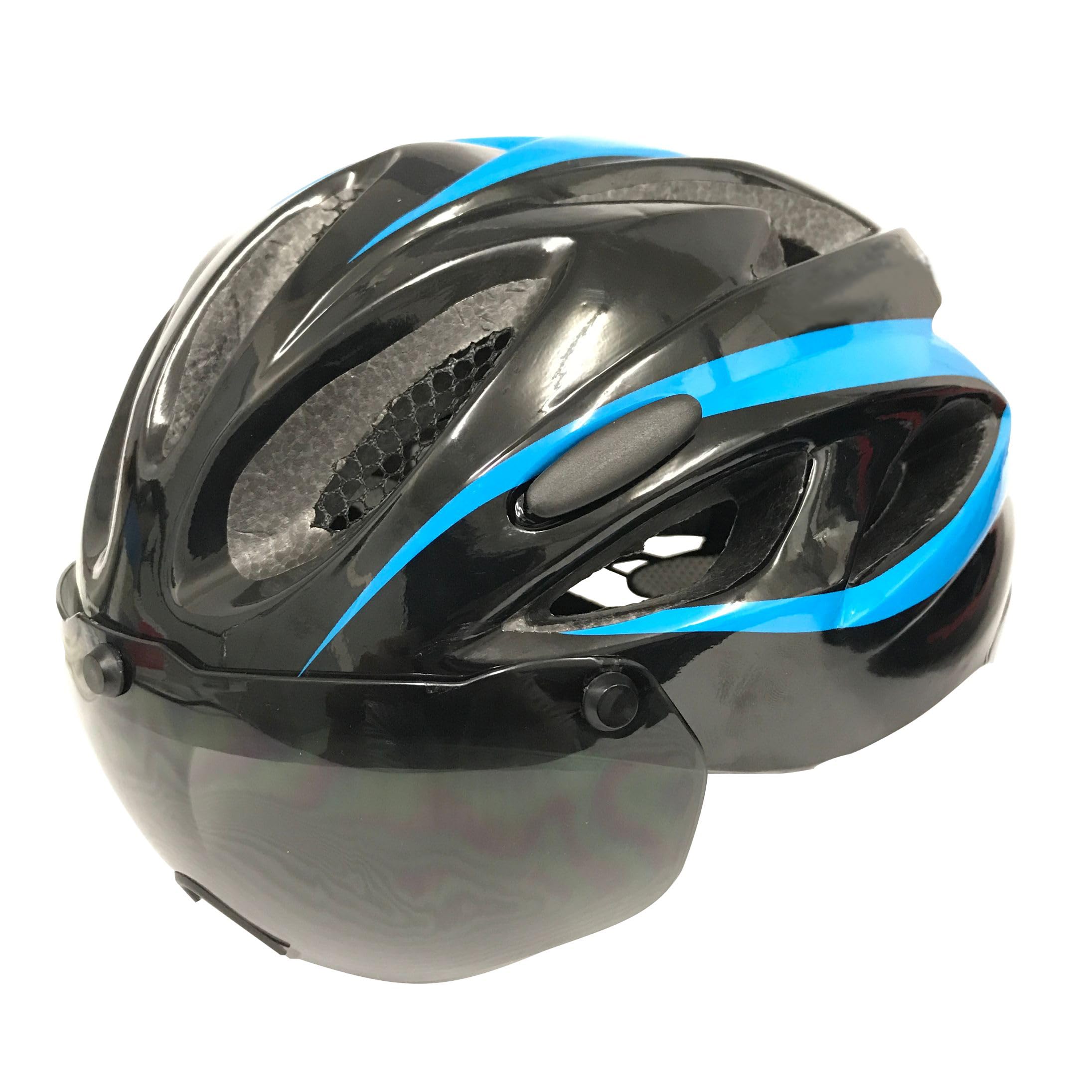 

FOGLIA Helmet for Bicycles Blue with Shield Adjustable Size Certified 57cm-63cm синий
