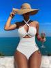 2025 European & American Sexy Tie-up One-piece Swimsuit Bikini