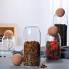 Aufbewahrungsglas aus klarem Glas mit Korkdeckel Aufbewahrungsflasche Versiegelter Behälter Teedose Müsli Kaffee Kreative Dekoration Luftdichtes Behälterset