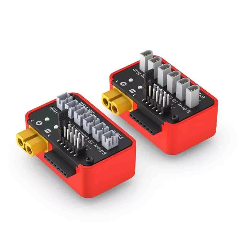 1Pcs OSH 6-Port 1S Battery Charging Hub For LiPo LiFe Li-ion LiHV Supported B6neo B6neo 2 B6neo+ B6ACneo Battery Charging Hub