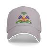 Haitian Flag Print Baseball Cap Outdoor Travel Sports Sun Visor Hat Snapback Cap Unisex Adjustable Sandwich Hats Trucker Hat