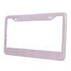 Pink Bling Glitter License Plate Frame Automobile Exterior Decoration for Women Party Birthday Gift