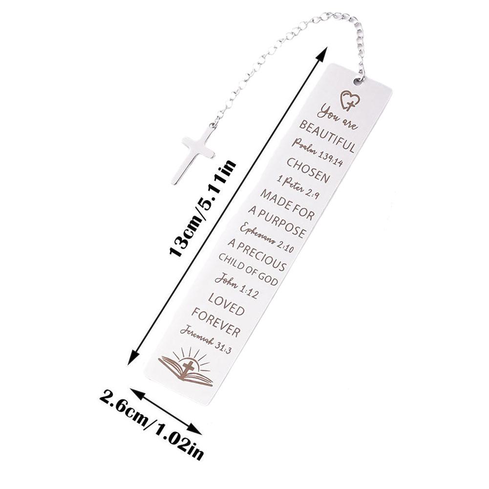 New Metal Engraved Bookmarks Stainless Steel Book Markers for Book Lovers Durable Page Holders Holiday Gifts for Book Enthusiast