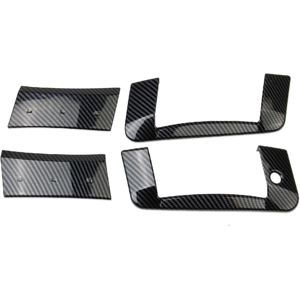 Carbon Fiber Style Exterior Side Door Handles Cover Trim Accessories for Nissan 350Z
