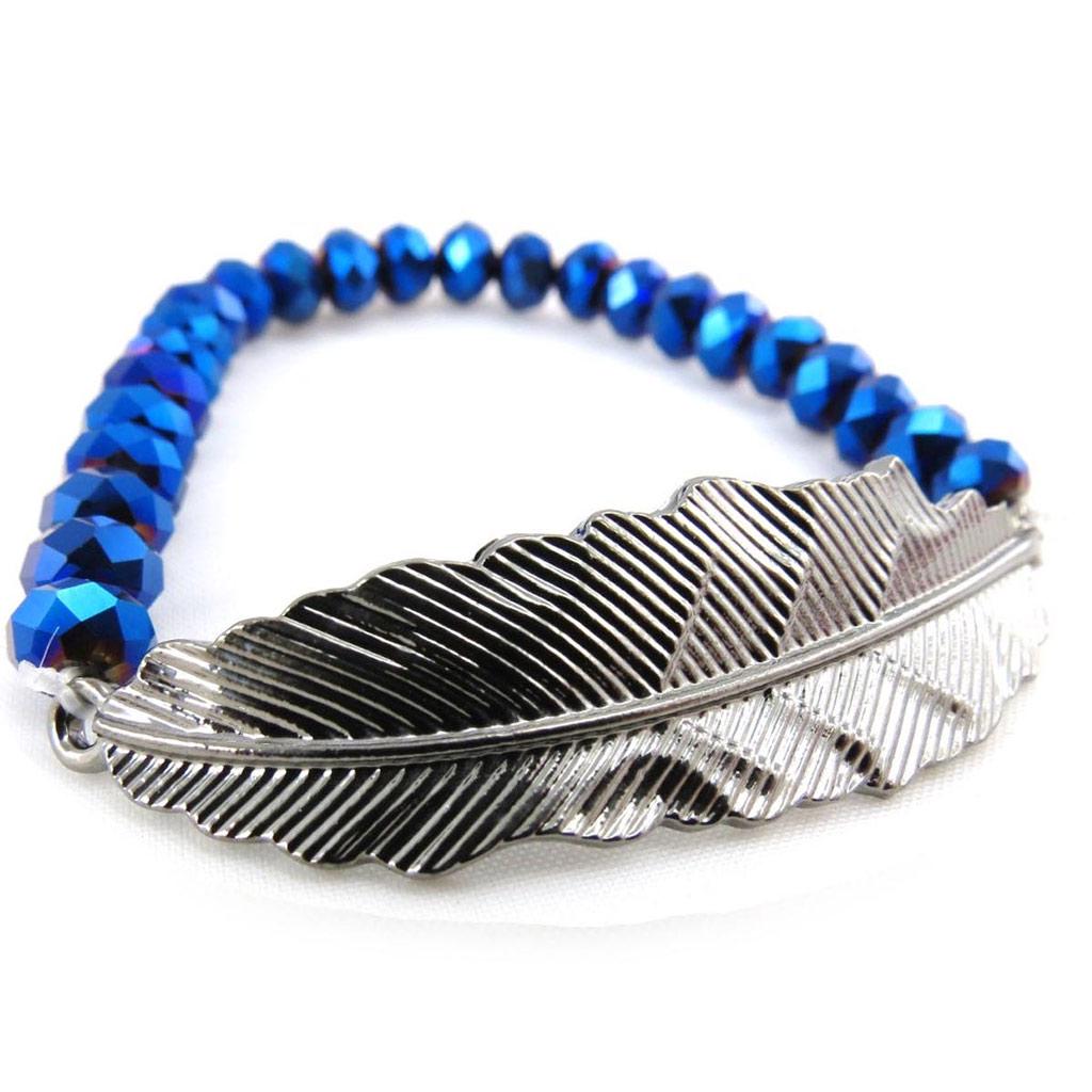 Les Trésors De Lily [J3563] - Blue 'Mineralia' Designer Bracelet