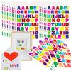 10/50/100pcs Colorful Letter Stickers Mother's Day Birthday Gifts Journal Card Decorations Name Tag School Office Supplies YMY