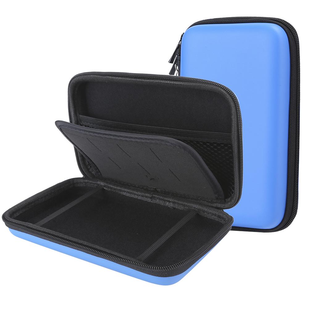 2Pcs EVA Protective Hard Package Portable Storage Bag for Nintendo 3ds XL Game Consoleblue