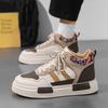 Herrsportskor Casual Skateboard-skor Vita Höga Jogging-sneakers Skor för Studenter Överdimensionerade