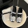 Fashion niche ballet fashion training shoes girls summer design sense lace-up with skirt Velcro Mary Jane single shoes