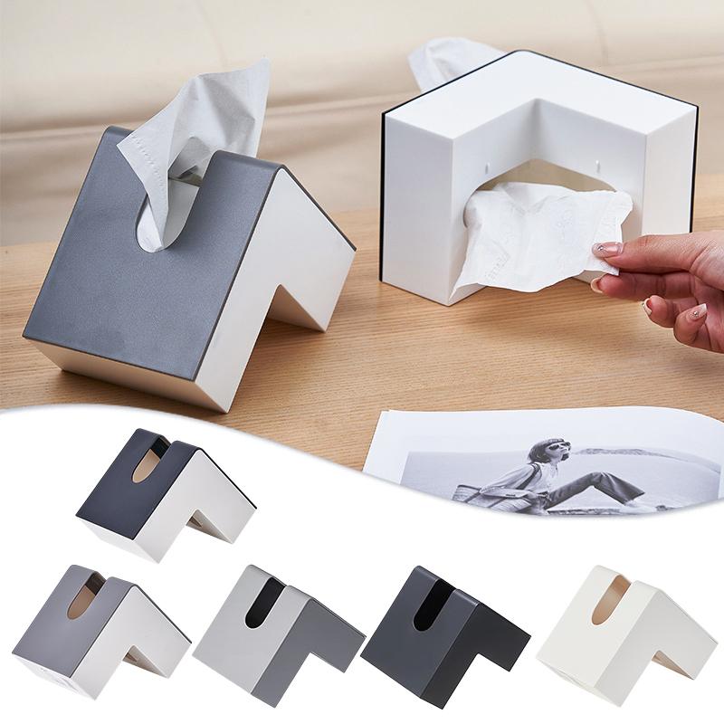 1PC Paper Holder High-value Tissue Creative Box Simple Creative Modern L-shaped Nordic Japanese Instagram 13.5x8x5cm