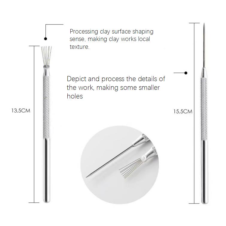 9-częściowe narzędzie garncarskie Płyta dociskowa do gliny akrylowej Ostrze ze stali nierdzewnej Zestaw narzędzi do ręcznego wyrobu gliny