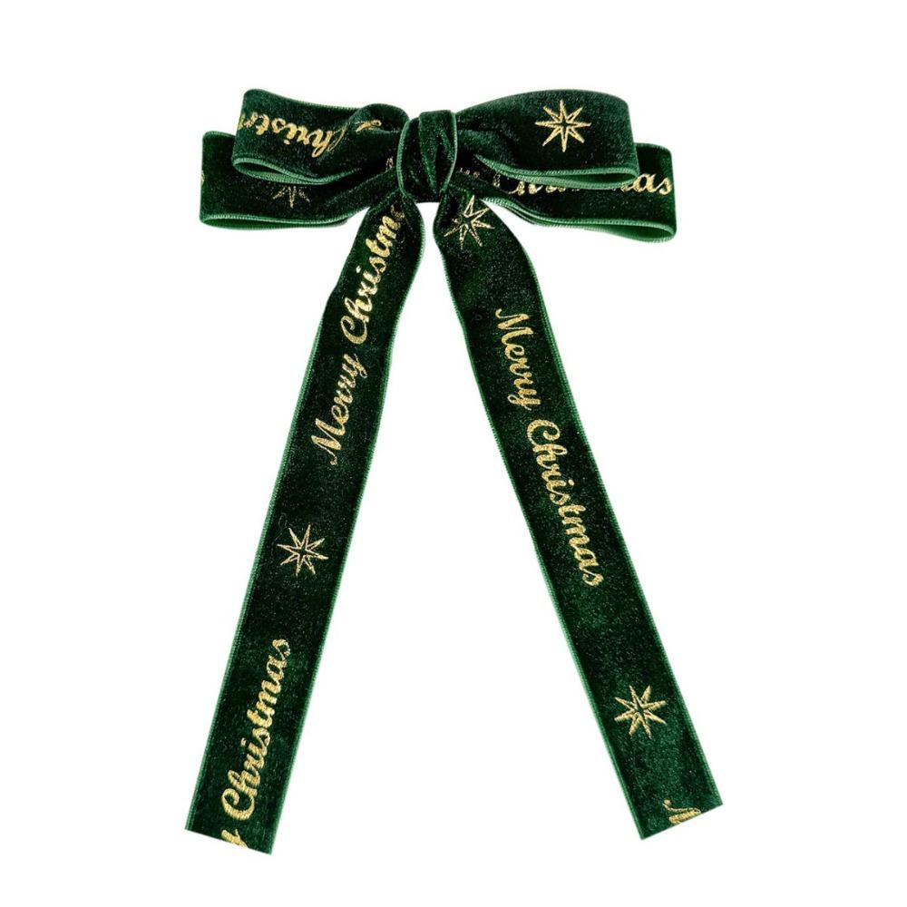 Sweet Bow Hair Accessory Red Velvet Ribbon Headdress Four Seasons Christmas Hair Clip  Daily