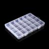 24-Slot Transparent Plastic Storage Box for Accessories and Beading