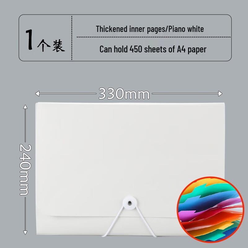 A4 Accordion File Folder 3-Pack