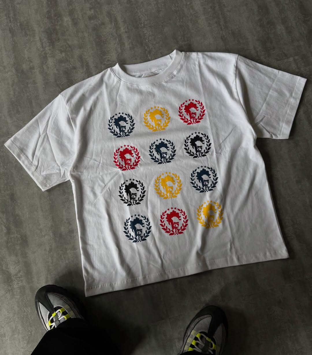 

American Harajuku retro Y2K pattern printed fashionable casual shirt hip-hop gothic street punk oversized loose sportswear S