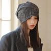 Spring and Autumn New Printed Stacking Hat Windproof Face Small Baotou Hat Warm Cold Hat Casual Versatile Hat Women