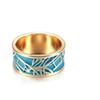 Wholesale of Chinese-style Floral Rings, Oil-dripping Blue and White Porcelain Women's Ring Tail Rings