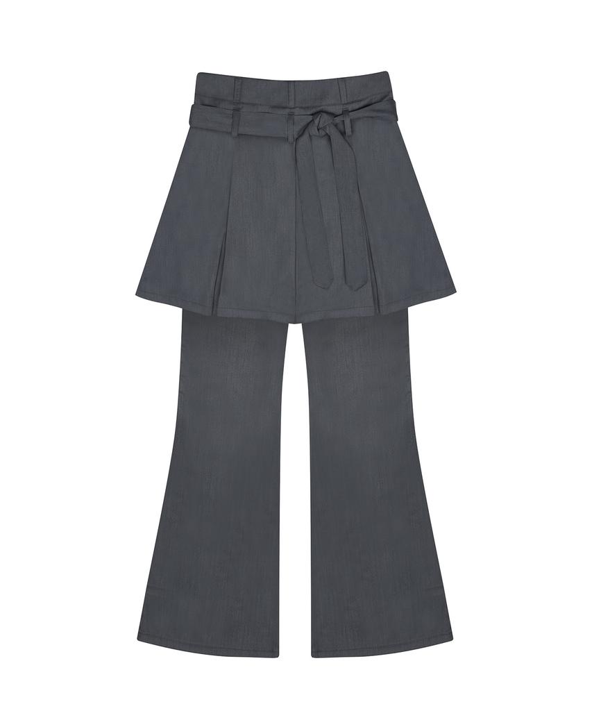 LARTIGENT L20 Pleats Skirt Pants(Gray)