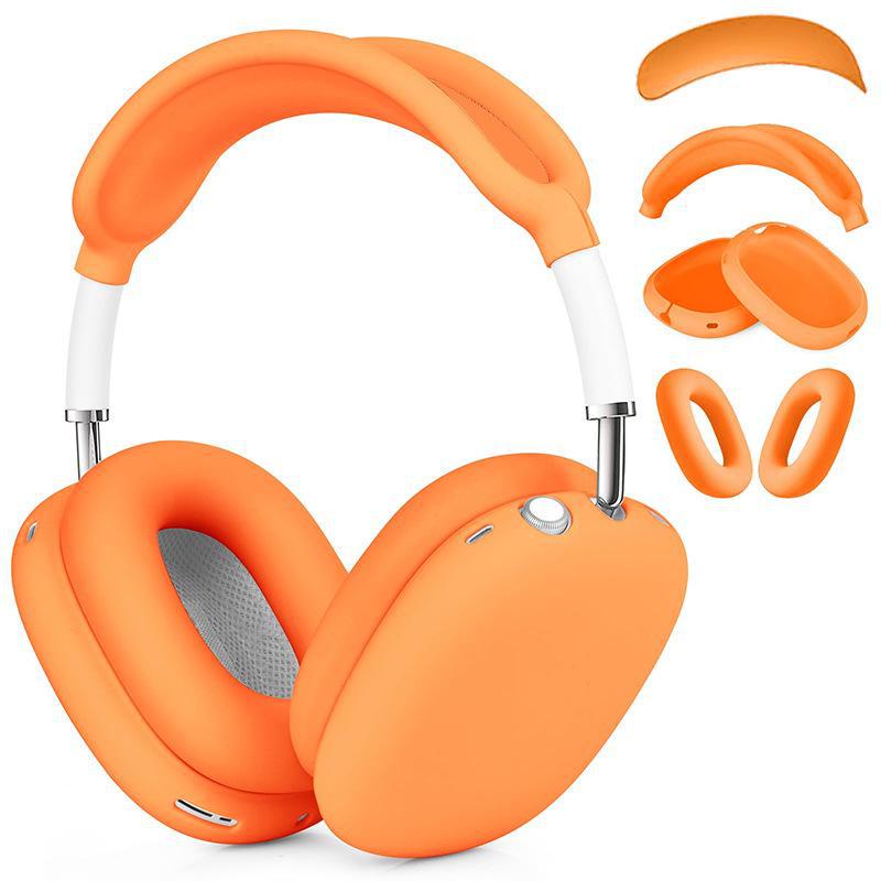 

Силіконовий захисний чохол для AirPods Max: Корпус навушників Bluetooth з кріпленням на голову four piece set помаранчевий