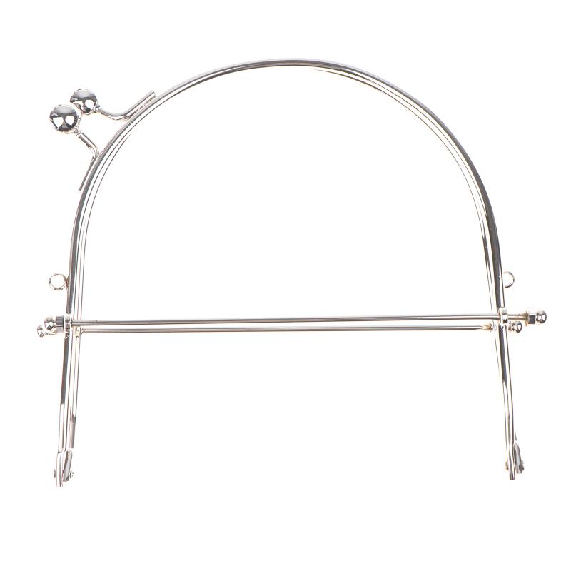 

15Cm Handbag Clutch Frame Metal Frame Kiss Clasp Bag Purse Handle Handbag Wallet Screw Brackets Diy Bag Accessories серебряный