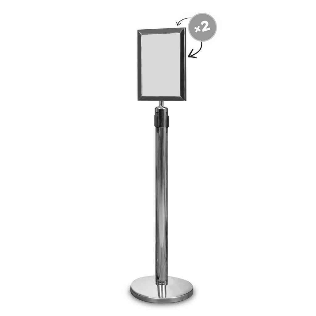A4 frame for chrome barrier post