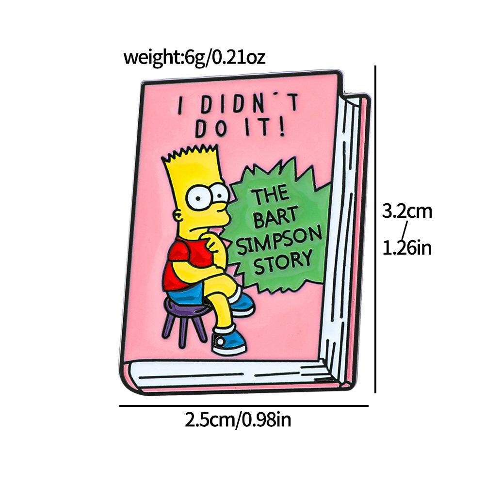 European and American film and television creative spoof The Simpsons metal badge accessories character alloy brooch pin