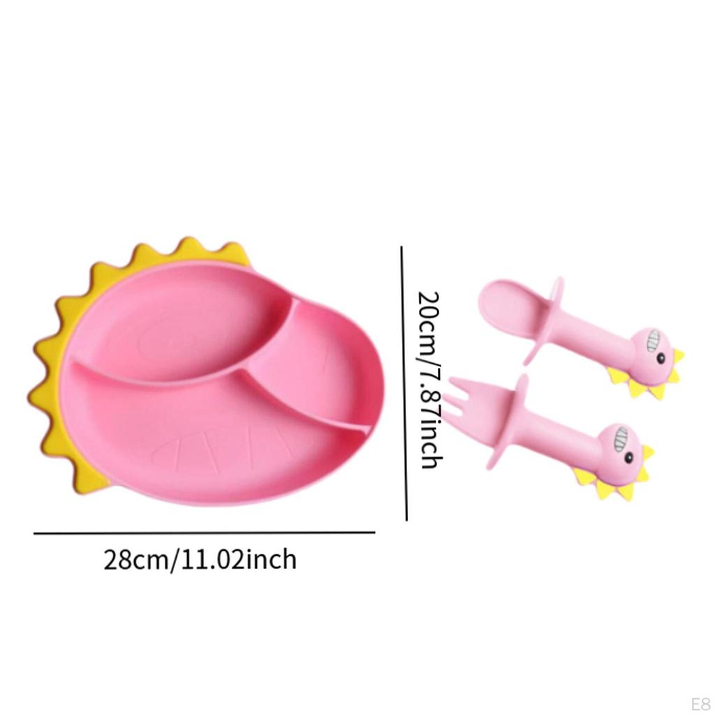 Cute Silicone Suction Table Plate Mat Bowl Tray Placemat Food Feeding Baby Kids