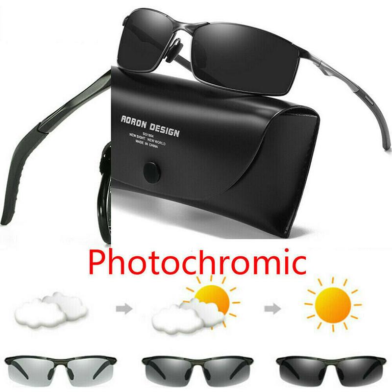 Men'S Hd Photochromic Sunglasses Polarized Chameleon Transition Lens Sunglasses