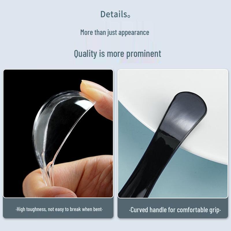 Disposable Transparent Plastic Spoons - 1000 Pack