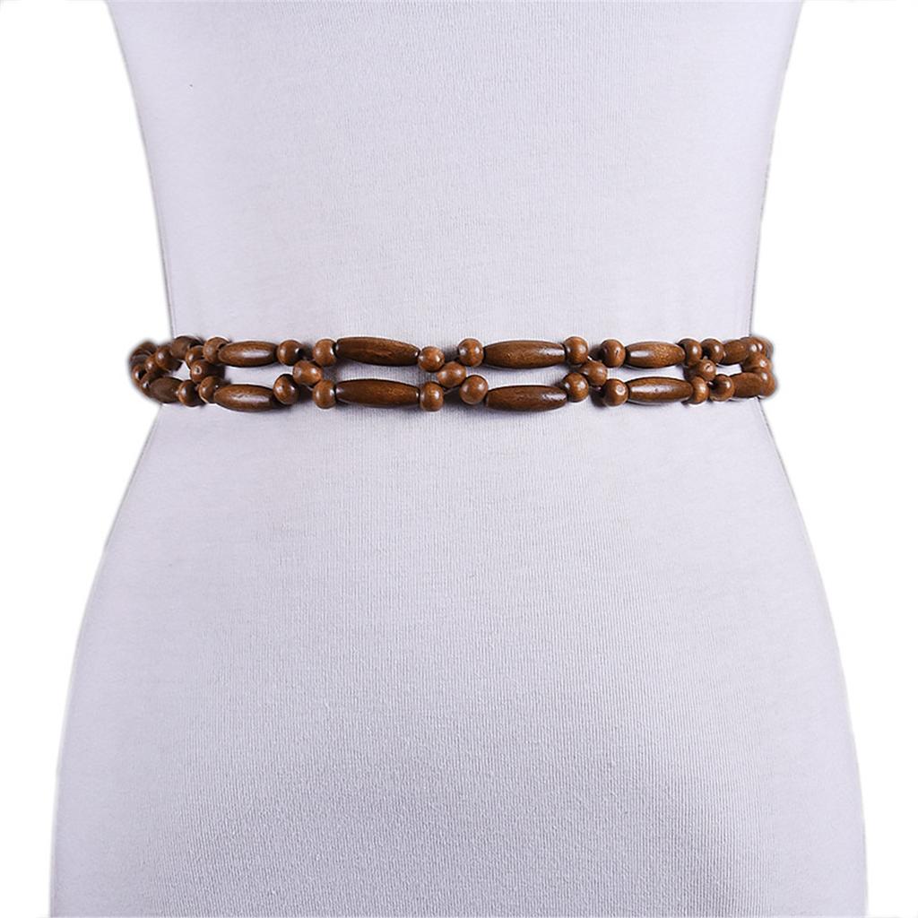 Cowgirl Waist Chain Casual Tie Belt Vintage Waist Ceinture Cowgirl Lady Belt Exquisite Woven Beads Western