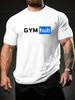 Men White Cotton TShirt Gym BoldAthletic Style - Men's Summer Cotton Graphic Tee