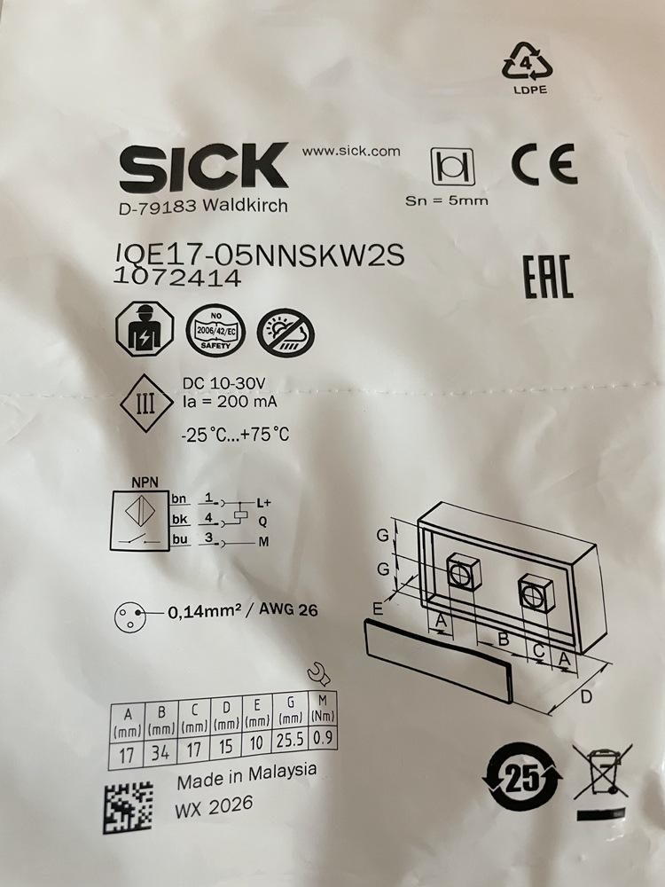 

German SICK Proximity Switch IQ10-06NNSKW2S IQE17-05NNSKW2S IQE17-05NNSKW2S