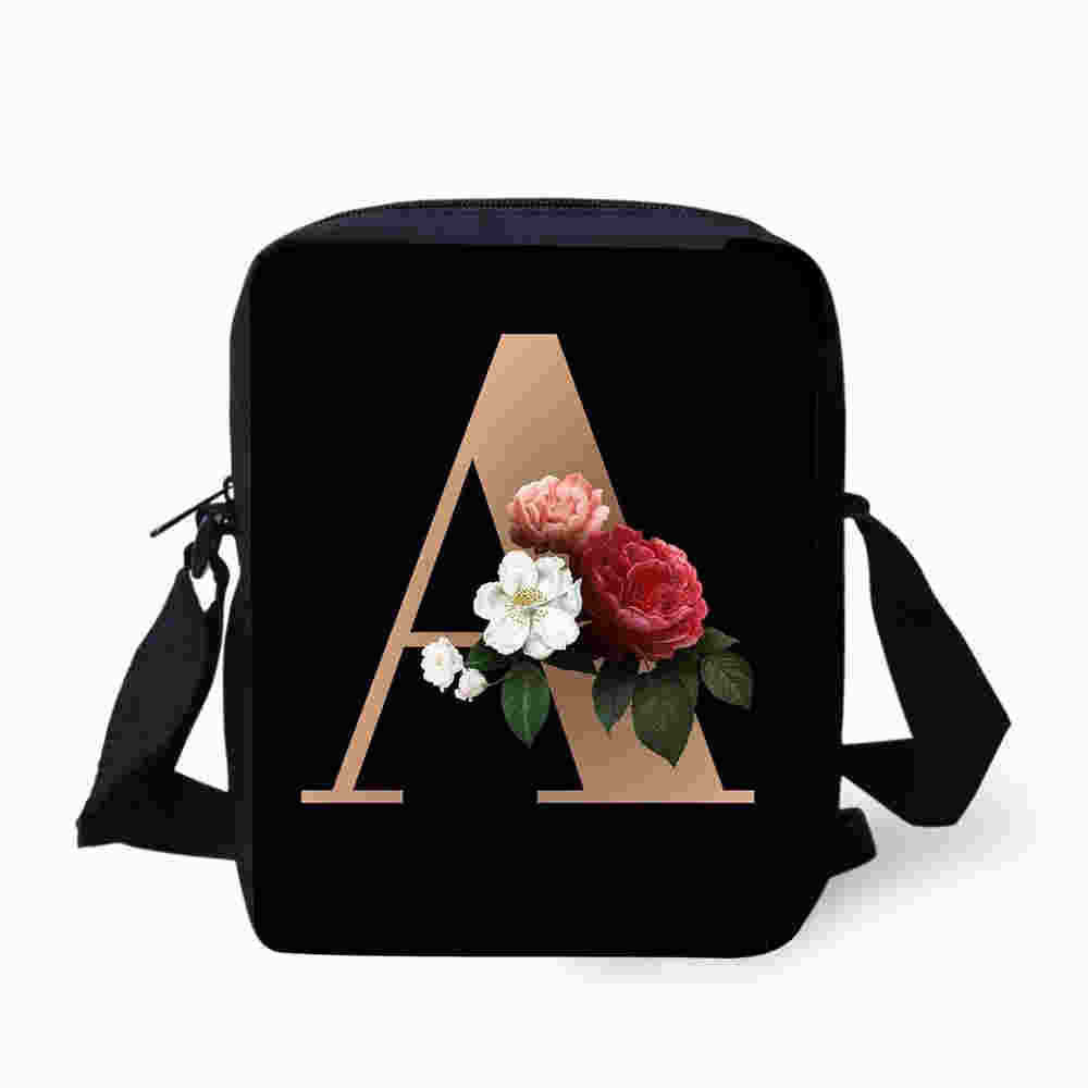 

Letter Print Children S Backpack Satchel Letter A-Z Shoulder Bag Student Oblique Span Bag Meal Bag Shoulder bag