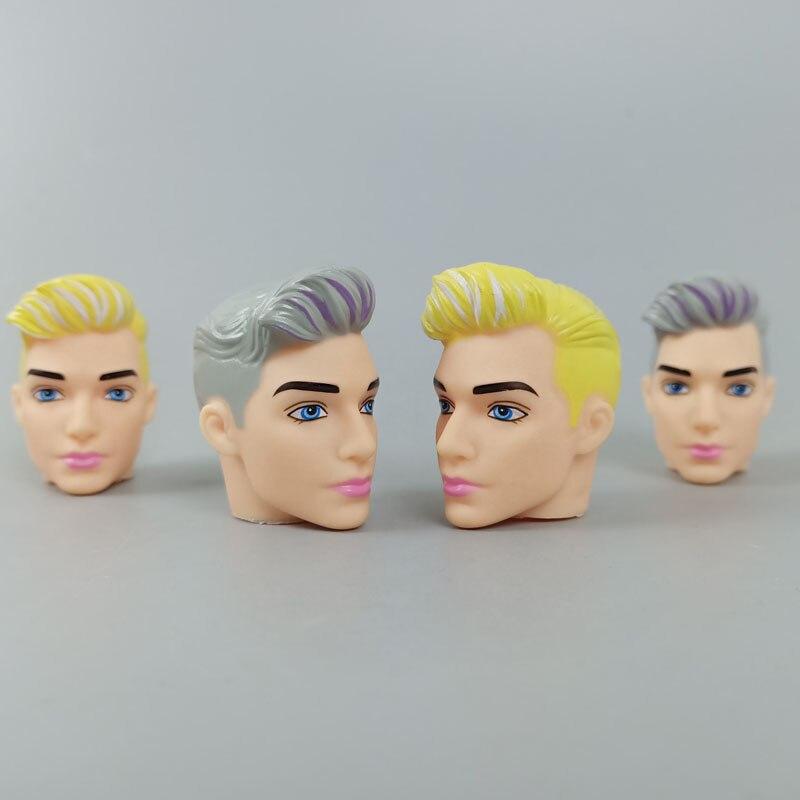 Make Up Golden Grey Hair Boy Doll Head for Ken Doll Heads for 1/6 BJD Dolls Accessories for Prince Ken DIY Toy for Children