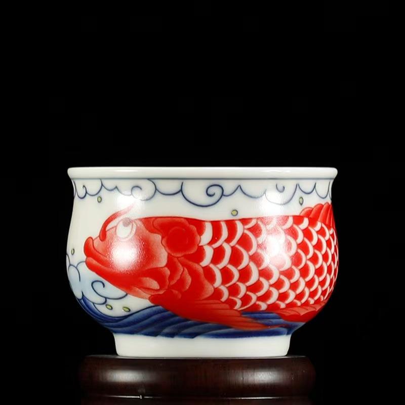 Čína estetická keramika porcelán neobvyklé šálky krásné ručně vyráběné pro kung fu Květinový tieguanyin oolong čaj