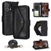 For Motorola Edge 50 Pro 5G Leather Case Magnetic Closure Wallet Stand Phone Cover with Crossbody Strap