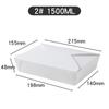 50-Pack Disposable White Paper Takeout Boxes for Salads, Fried Rice, and Fried Chicken