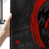 Black And Red Yin Yang Shower Curtain, Japanese Anime Koi Fish Asian Art Decor, Cool Artistic Waterproof Washable