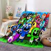 1pc Geometry Dash Adventure flannel Blanket for Super Soft Cute Comfort Blanket for Travel Bedding Couch Sofa Blanket Y73027